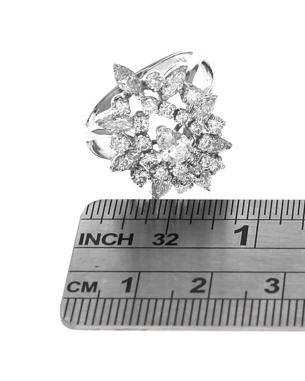 Diamond Snowflake Cluster Ring - Image 3
