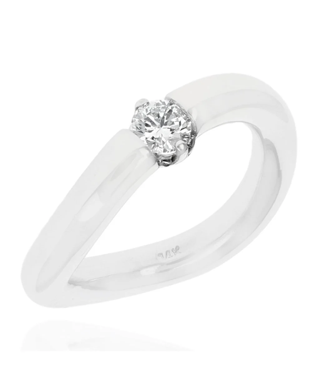 Diamond Solitaire Modernist Band