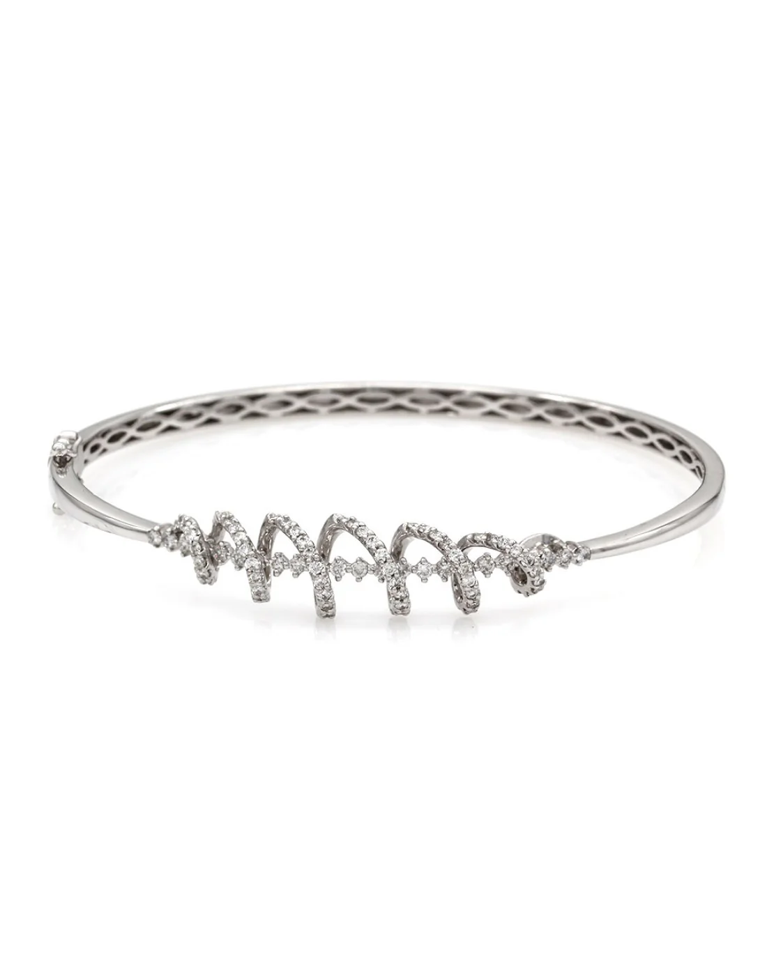 Diamond Squiggle Bracelet in Gold - Image 2