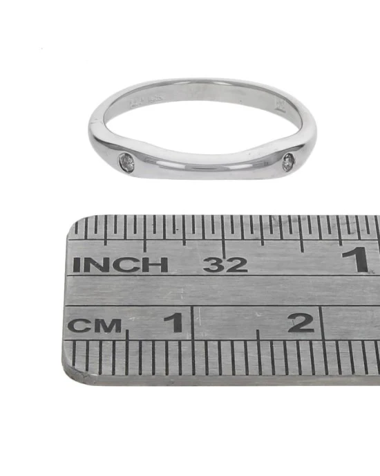 Diamond Stack Ring in White Gold - Image 3