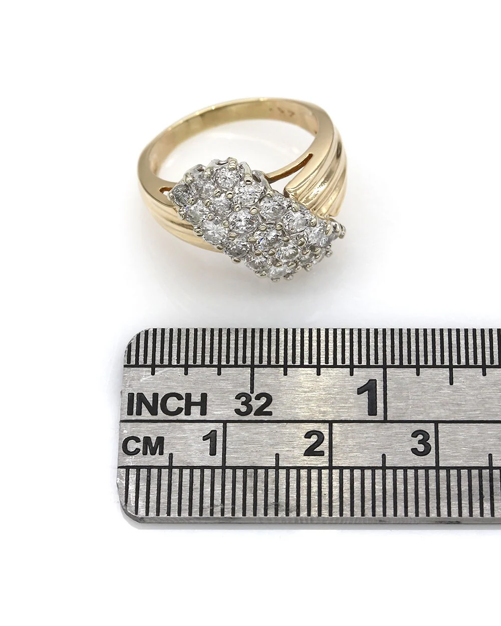 Diamond Waterfall Ring in Gold - Image 3