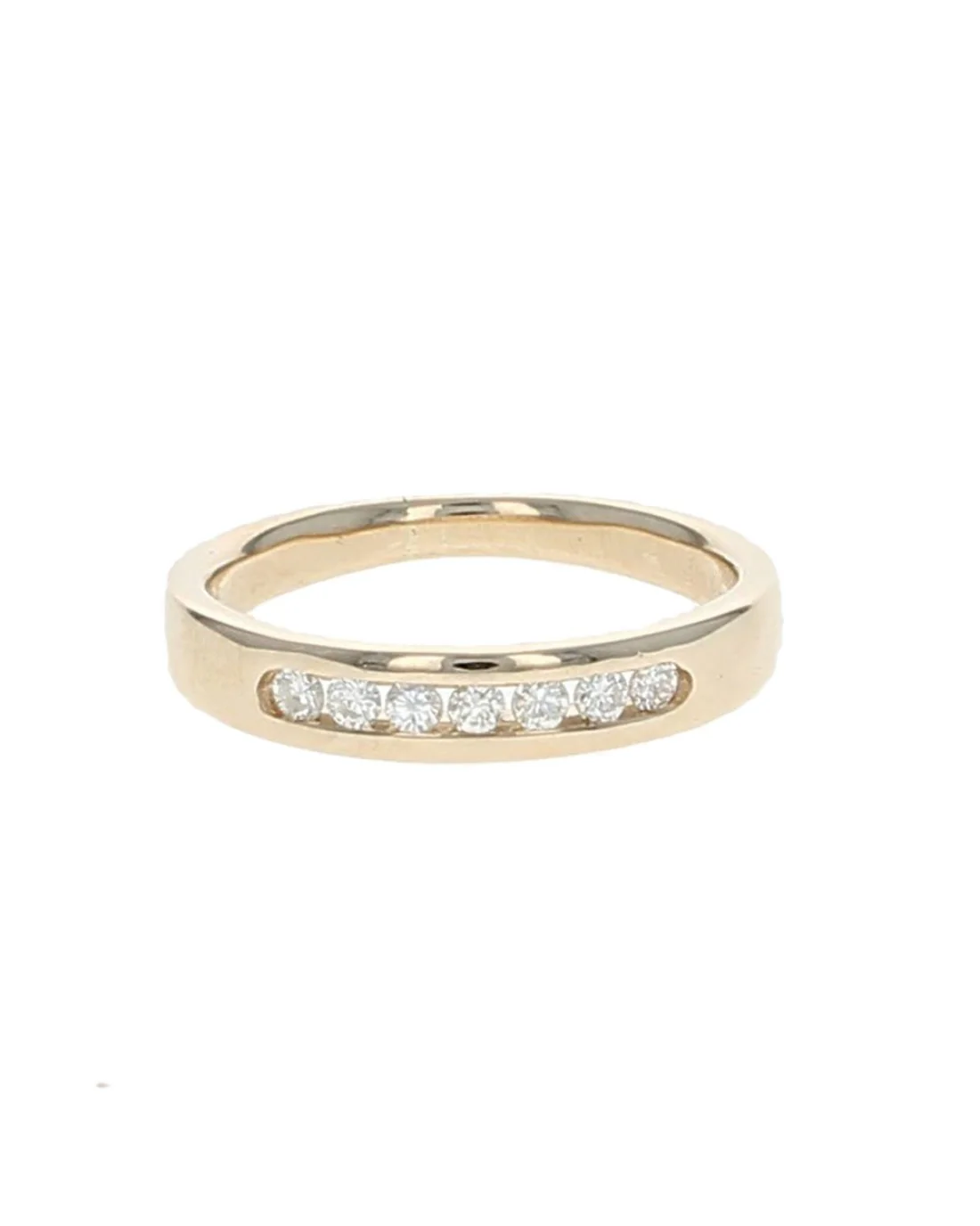 Diamond Wedding Band in Yellow Gold - Image 2