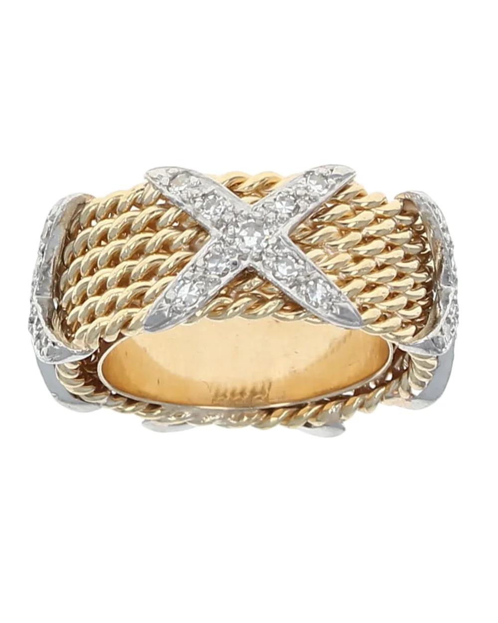 Diamond X Band in Gold and Platinum - Image 2