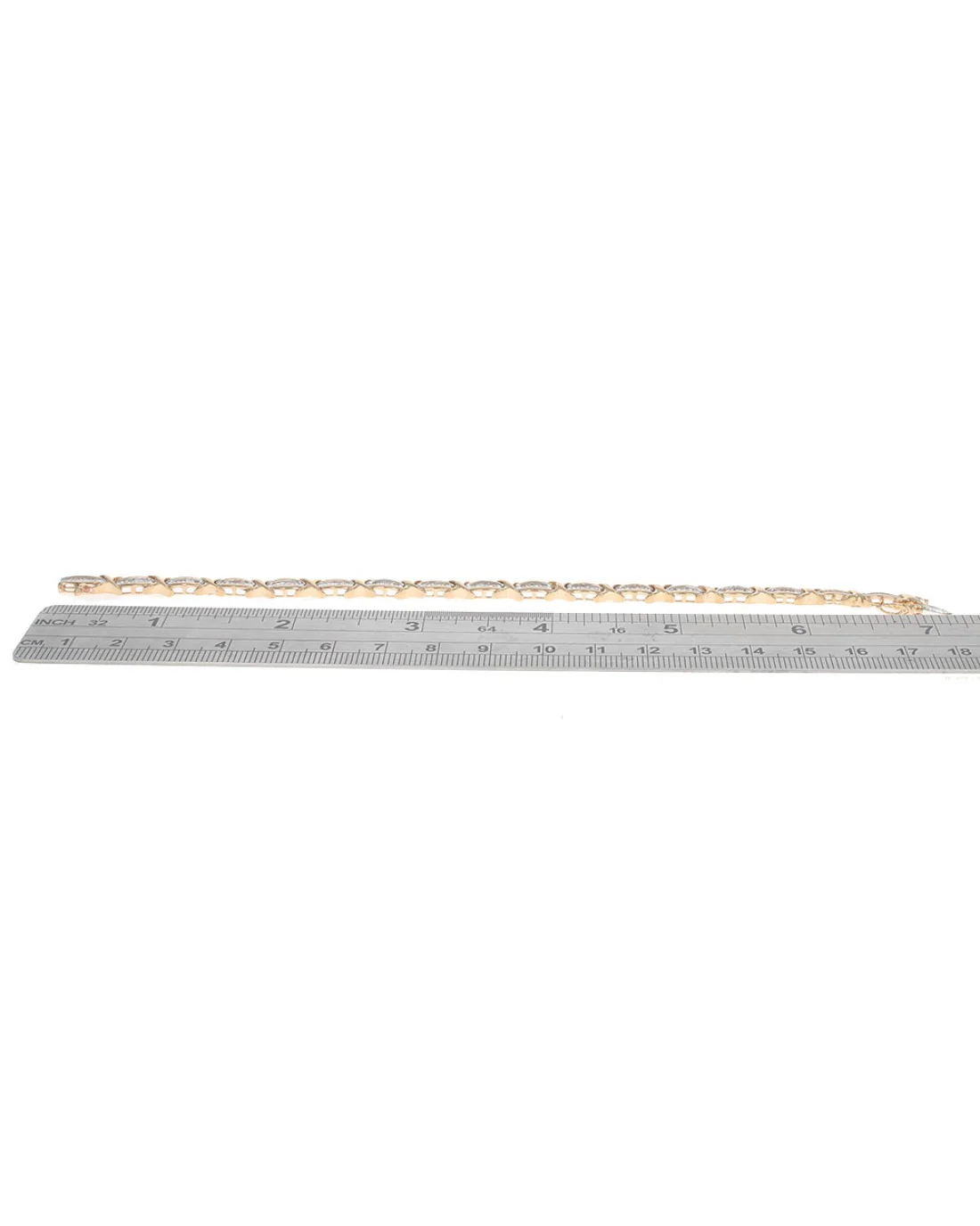 Diamond 'X' Link Bracelet in Yellow Gold - Image 3