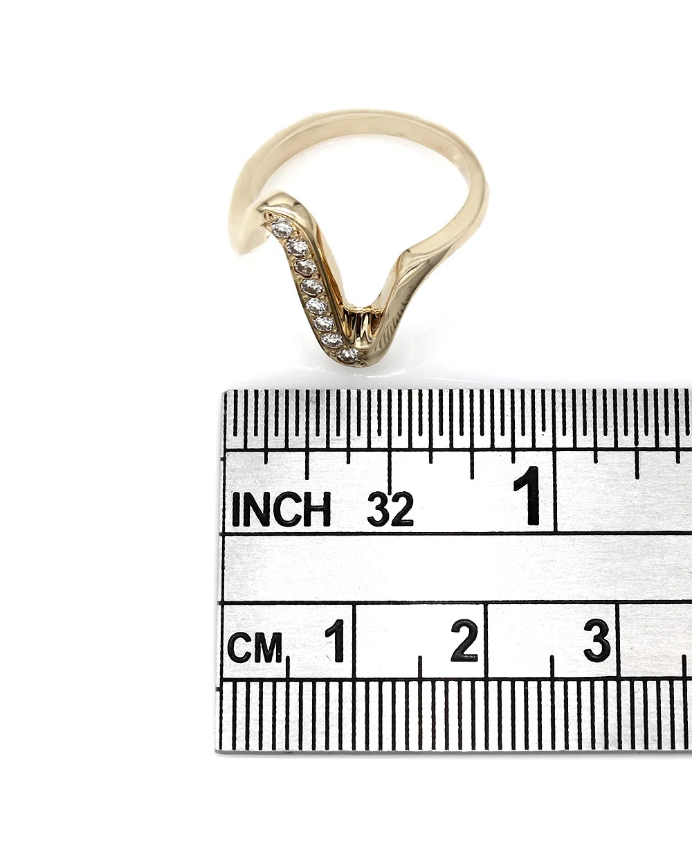Diamond Zig Zag Ring in Gold - Image 3