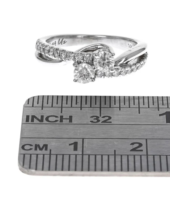 Dual Solitaire Diamond Bypass Ring - Image 3