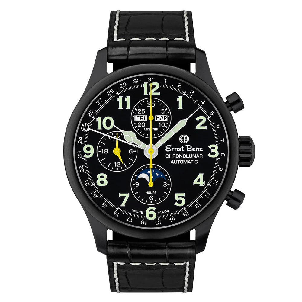 Ernst Benz Chronolunar DLC 44mm Automatic GC40311-DLC