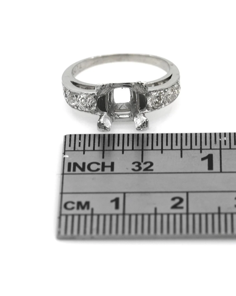 European Cut Diamond Mounting in Platinum - Image 3