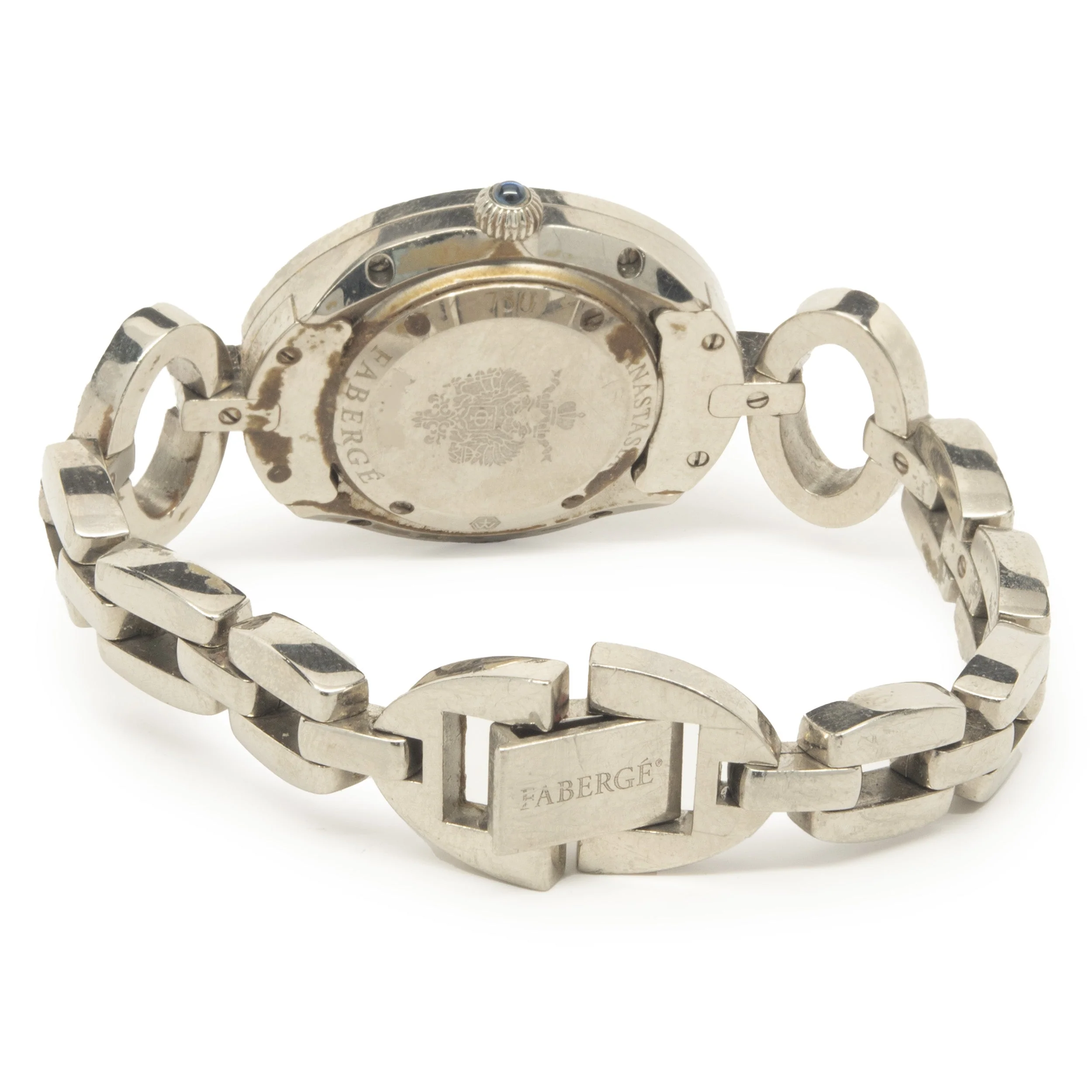 Faberge 18 Karat White Gold Diamond and Mother of Pearl Anastasia Dress - Image 3