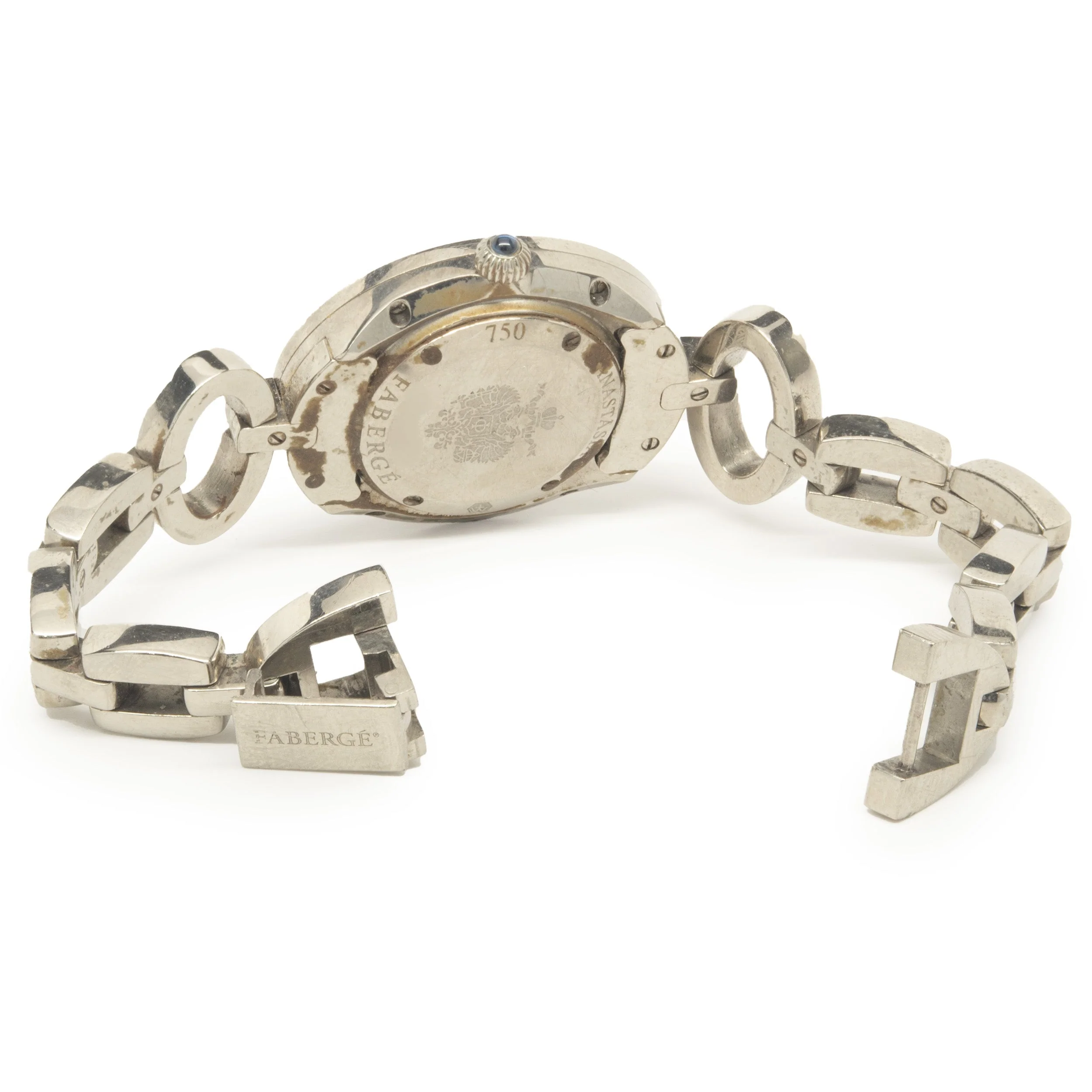 Faberge 18 Karat White Gold Diamond and Mother of Pearl Anastasia Dress - Image 4