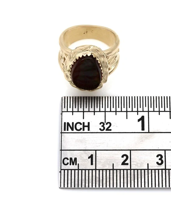 Fire Agate Ring in Gold - Image 3