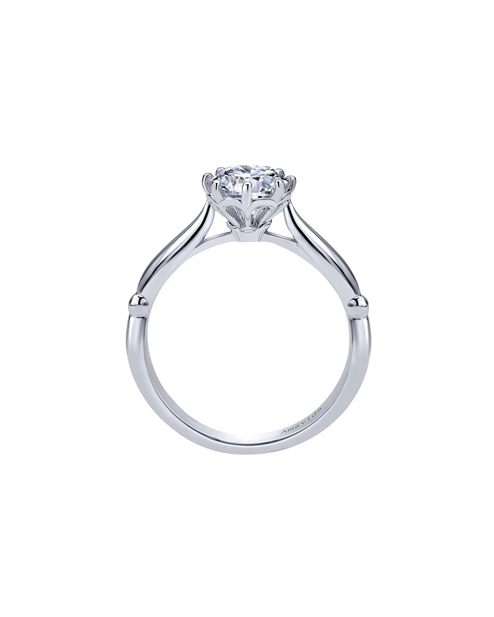 Gabriel & Co. Amavida Solitaire Ring Mounting in 18K White Gold - Image 3
