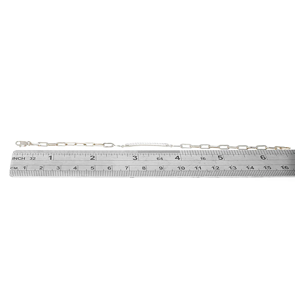 Gabriel & Co. Bujukan Collection Diamond Bar Bracelet in Yellow and White Gold - Image 3