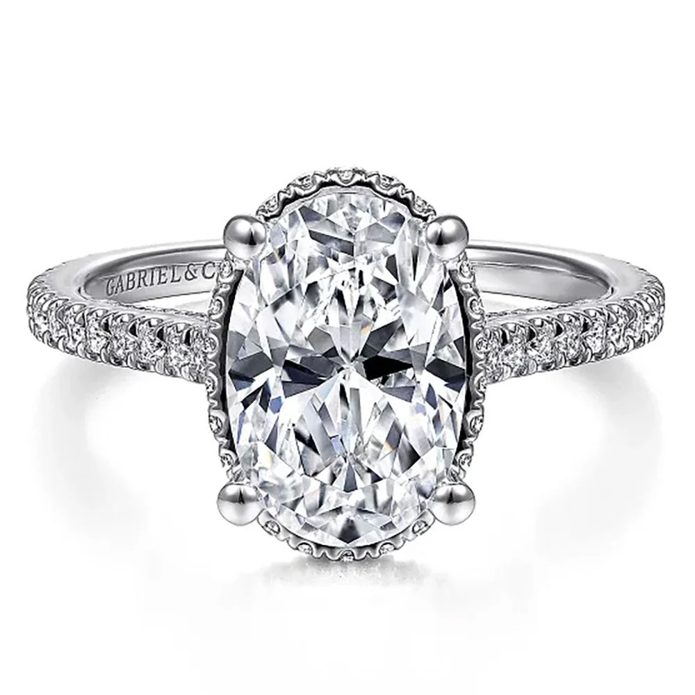 Gabriel & Co. Oval Cut Diamond Engagement Ring