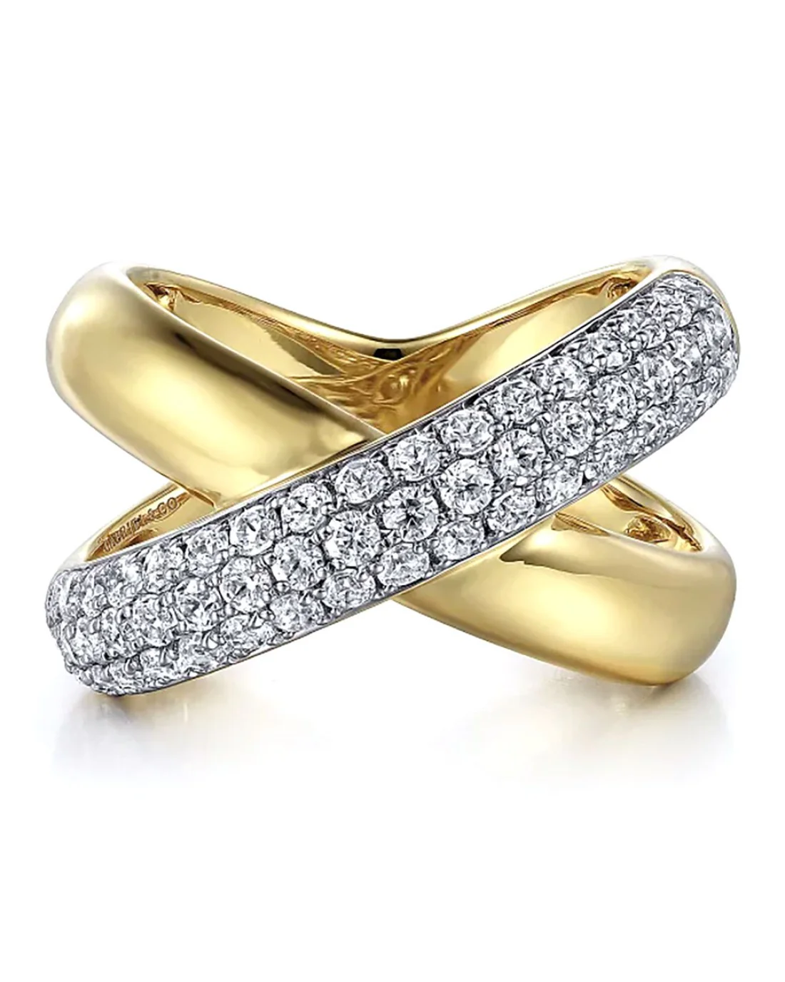 Gabriel & Co. Contemporary Collection Diamond Crossover Ring - Image 2