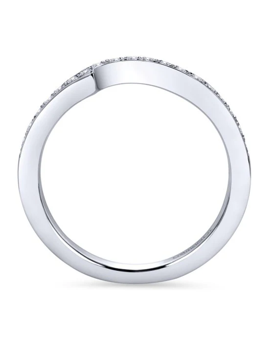 Gabriel & Co. Pave Diamond and Gold Anniversary Band - Image 4