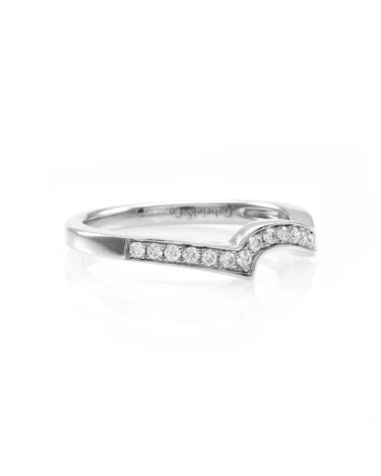 Gabriel & Co. Pave Diamond and Gold Anniversary Band - Image 5