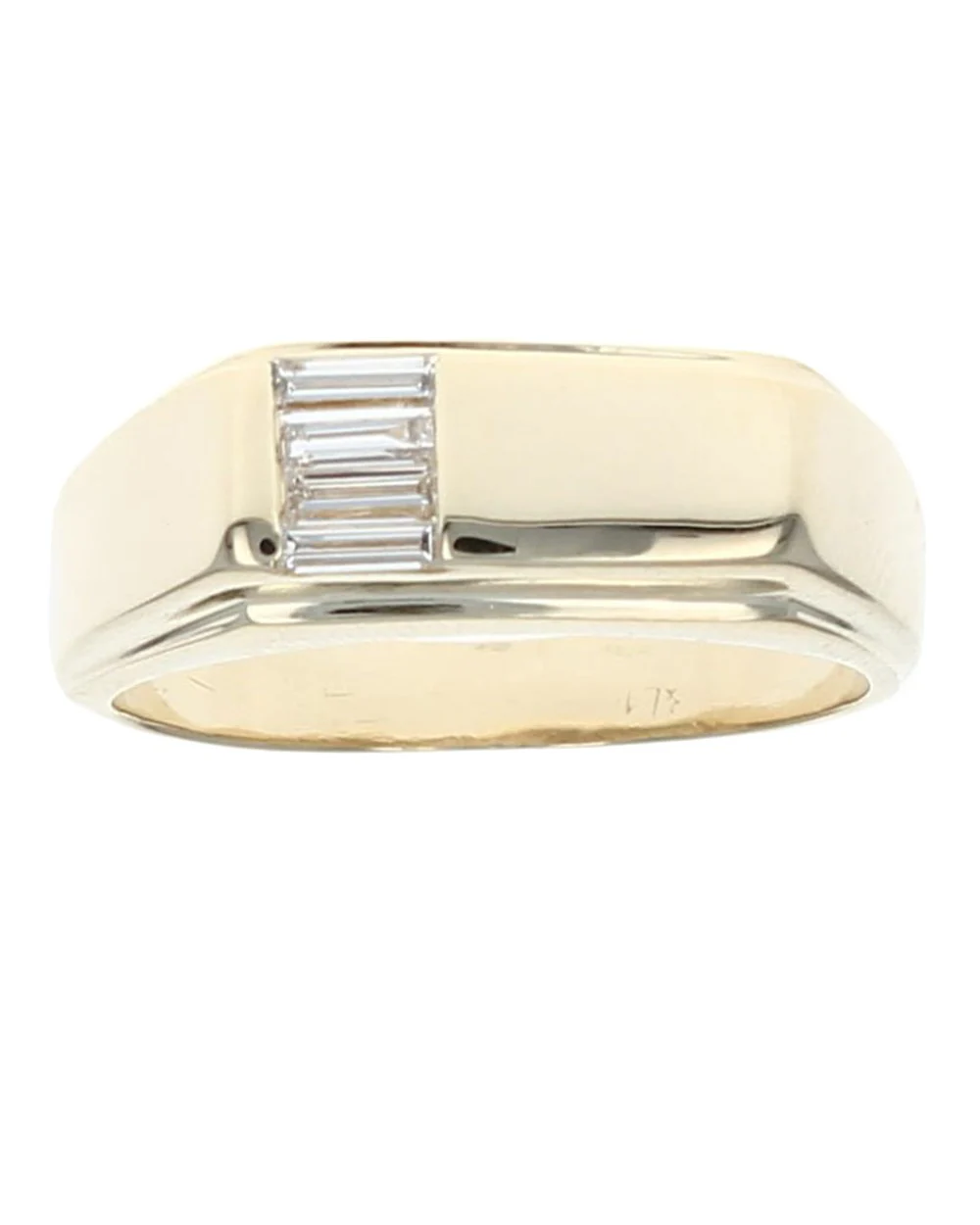 Gentlemans Baguette Diamond Tapered Band - Image 2