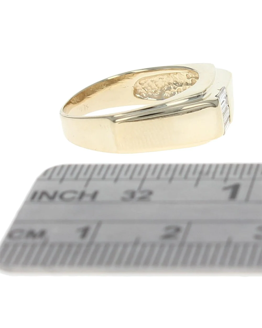 Gentlemans Baguette Diamond Tapered Band - Image 3