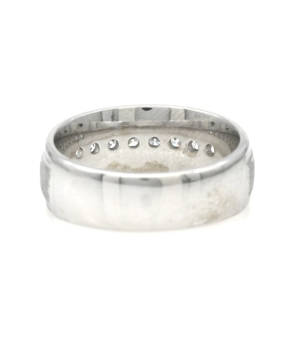 Gentlemans Diamond Milgrain Accent Band - Image 3