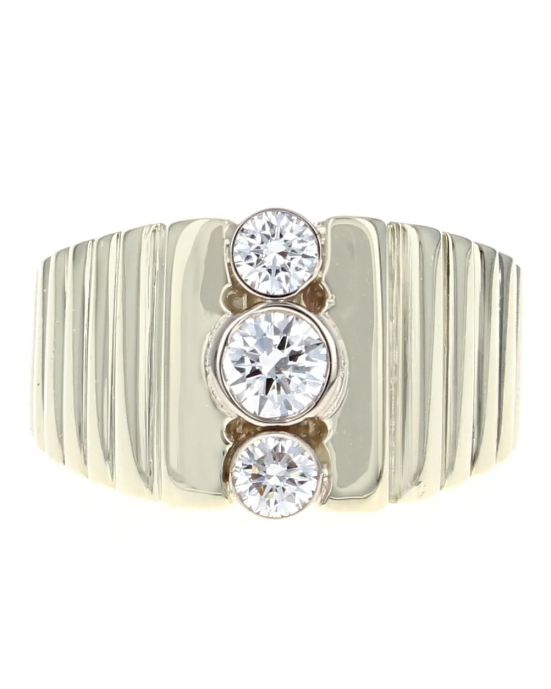 Gentlemans Diamond Step Cut Shank Ring - Image 2