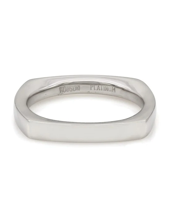 Gentleman's Square Platinum Ring - Image 2