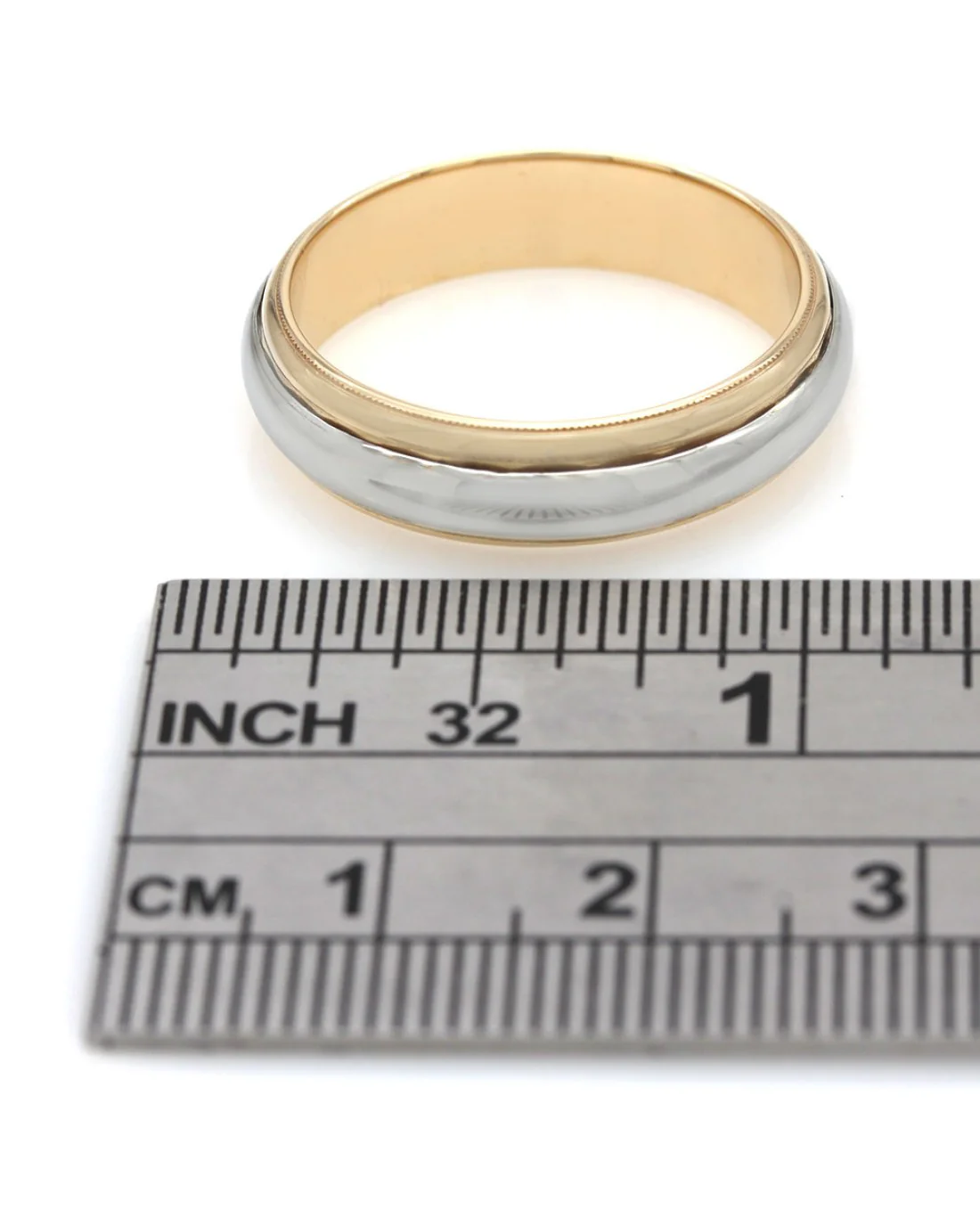 Gentlemans Two Toned Milgrain Edge Band - Image 3