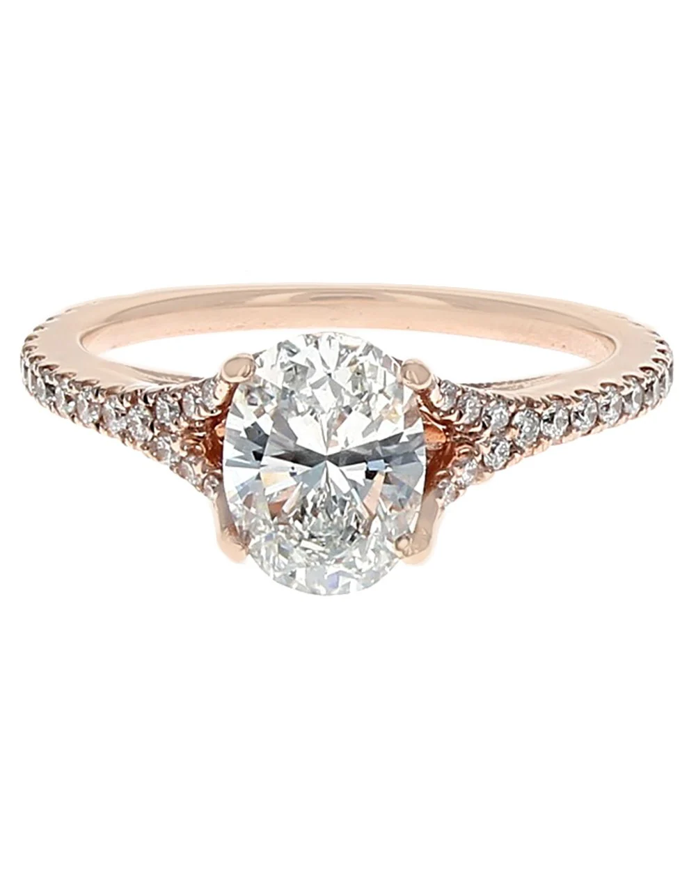 GIA Certified Oval Cut Diamond Solitaire Ring in 14KR - Image 2