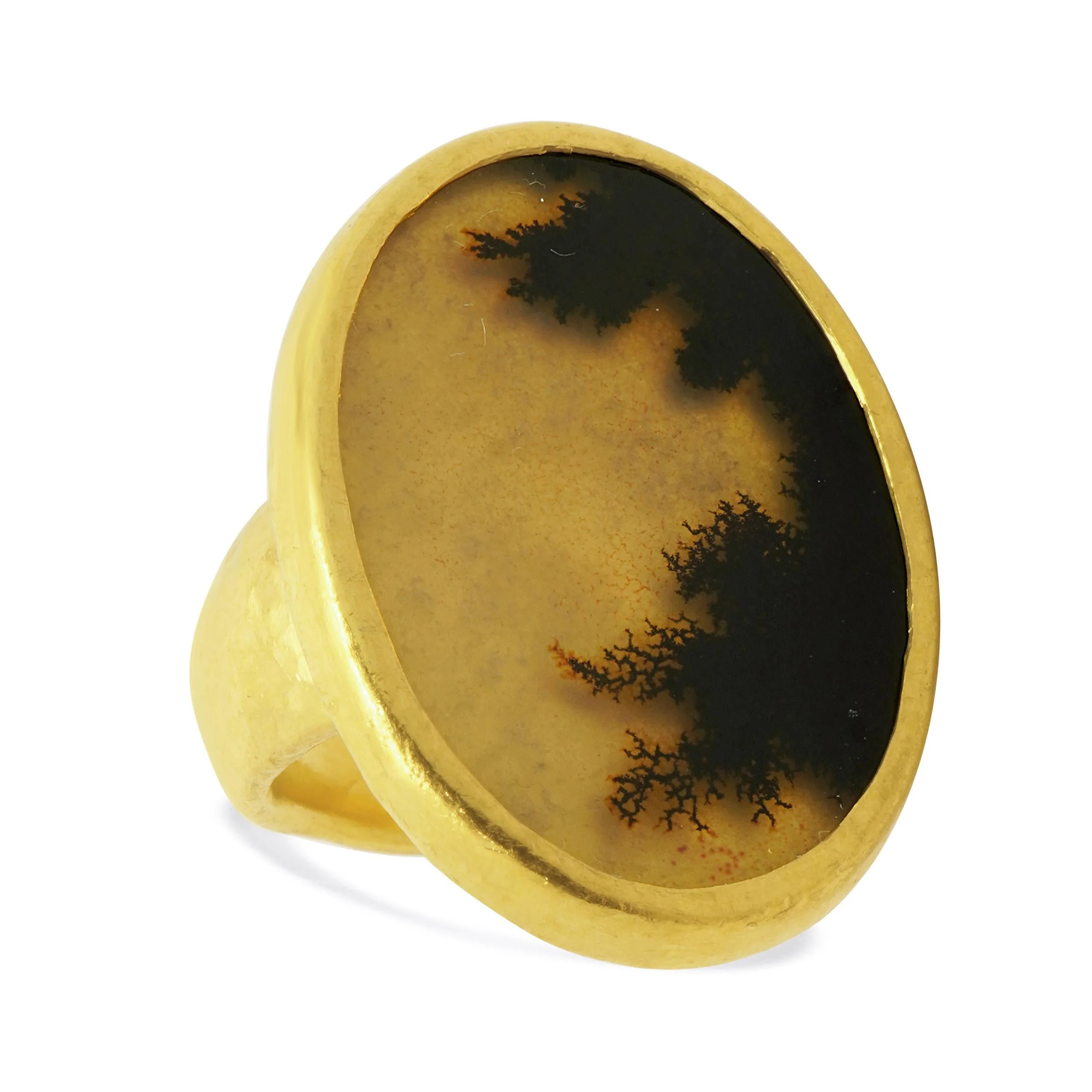 Gurhan 24 Karat Yellow Gold Dendritic Quartz Ring