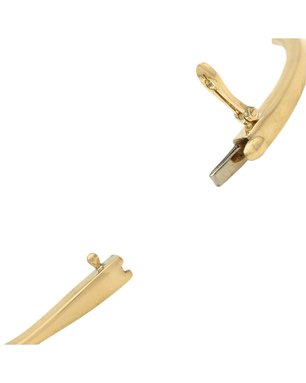 Half Bezel Set Diamond Hinged Bangle Bracelet - Image 2