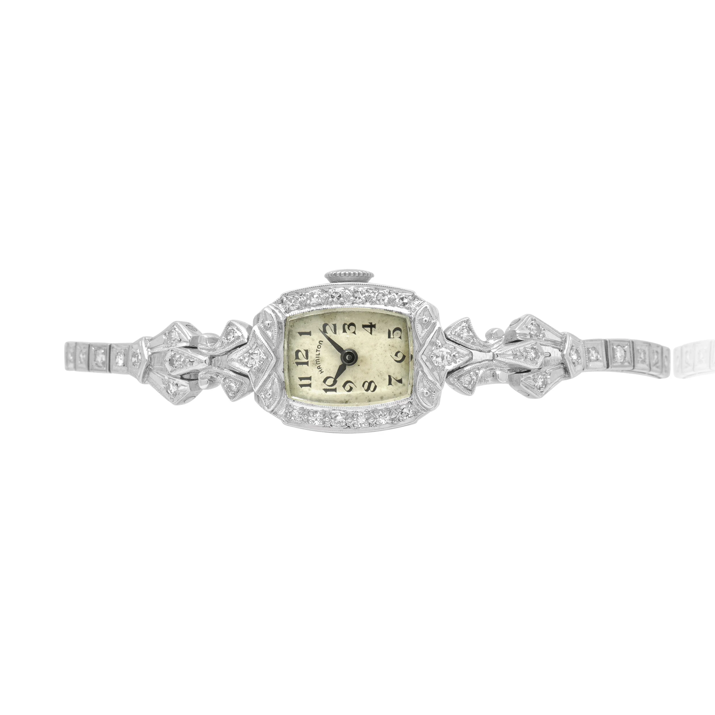 Hamilton Platinum Ladies Diamond Cocktail Watch 14mm - Image 2