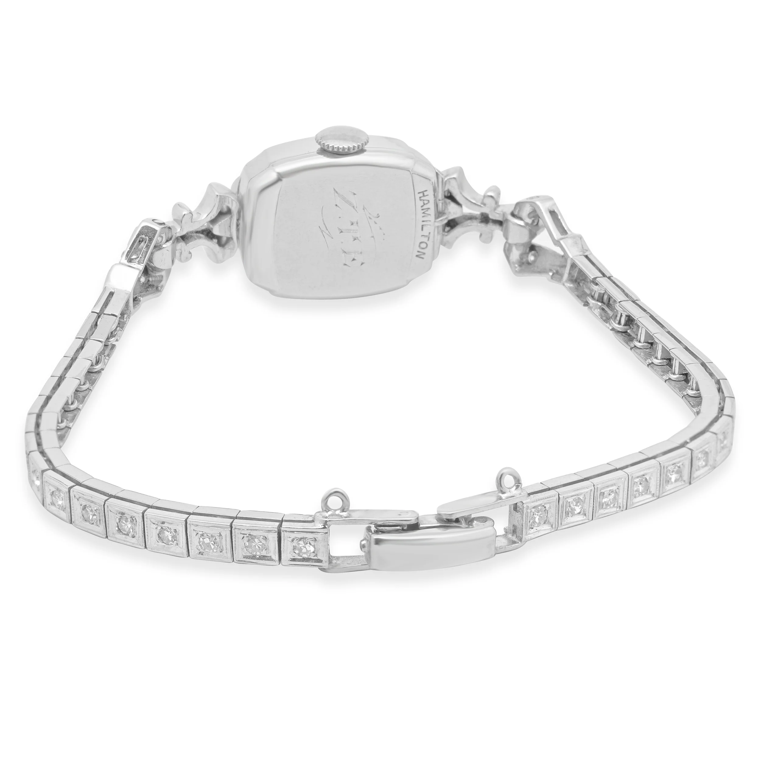 Hamilton Platinum Ladies Diamond Cocktail Watch 14mm - Image 3