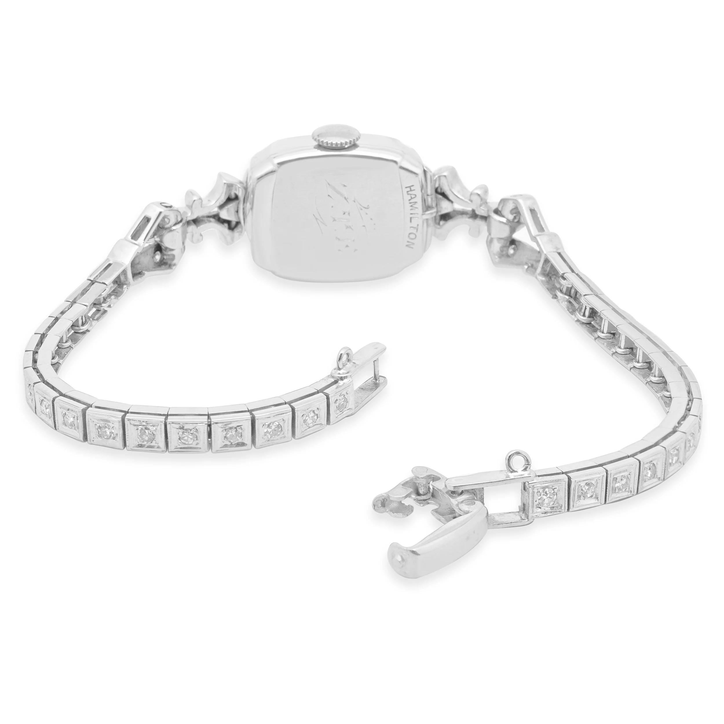 Hamilton Platinum Ladies Diamond Cocktail Watch 14mm - Image 4