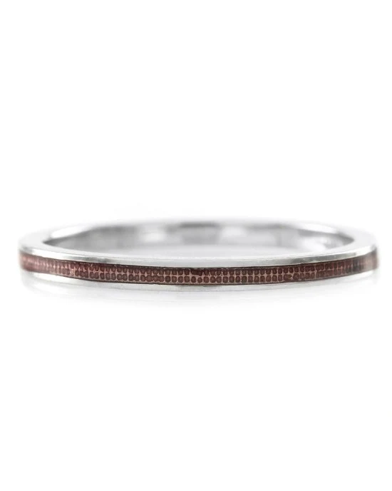 Hidalgo Purple Enamel Stackable Eternity Band in 18K White Gold SZ 6.5