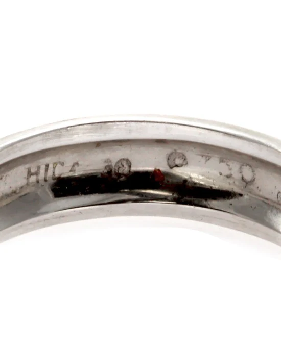 Hidalgo Red Enamel Stackable Eternity Band in 18K White Gold SZ 6.25 - Image 5