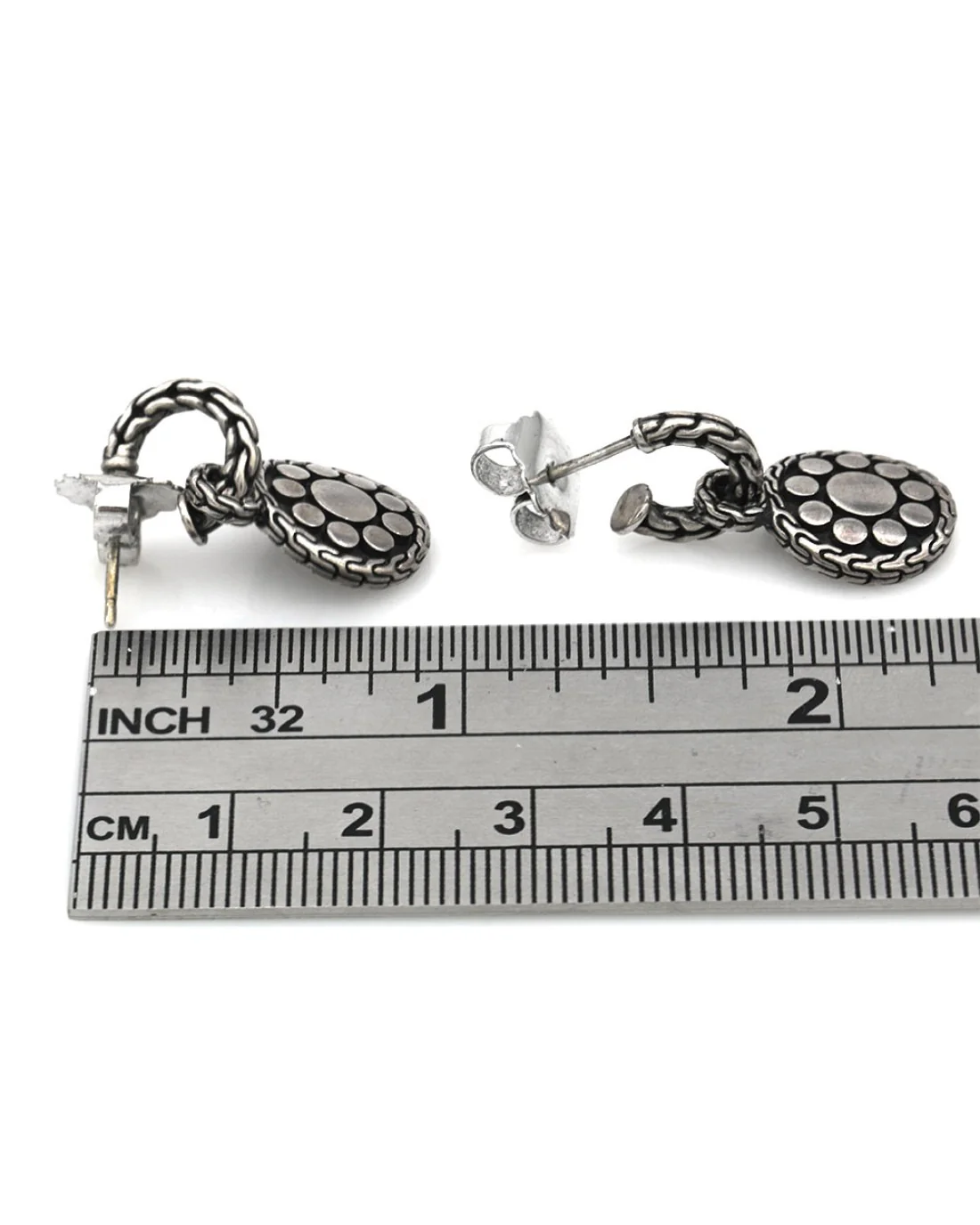 John Hardy Dot Door Knocker Earrings in Sterling Silver - Image 3