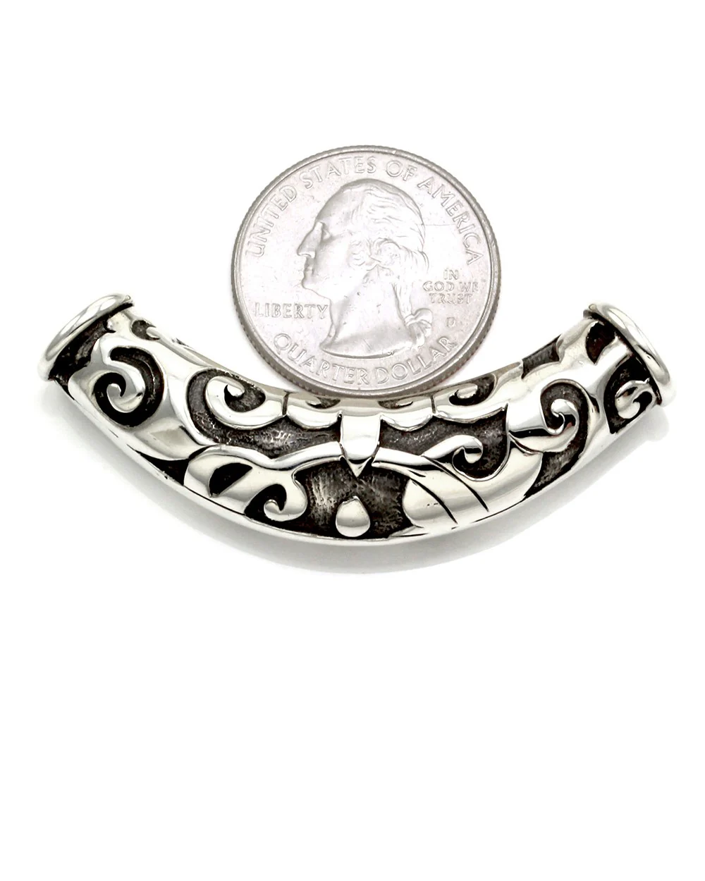 John Hardy Slide Enhancer Pendant with Antique Details in Sterling Silver - Image 4