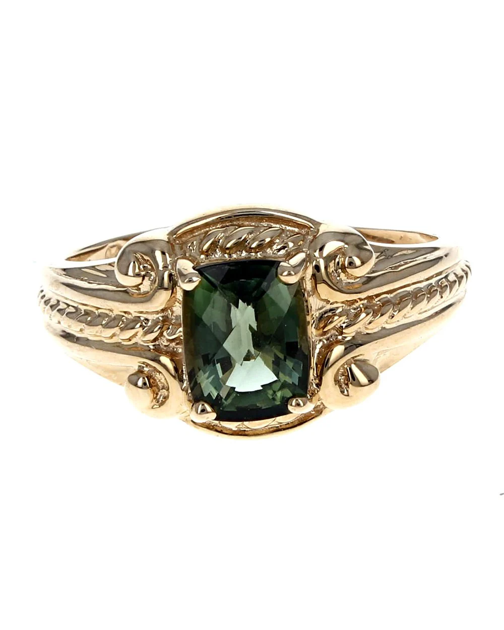 Kornerupine Ring with Rope Accent - Image 2