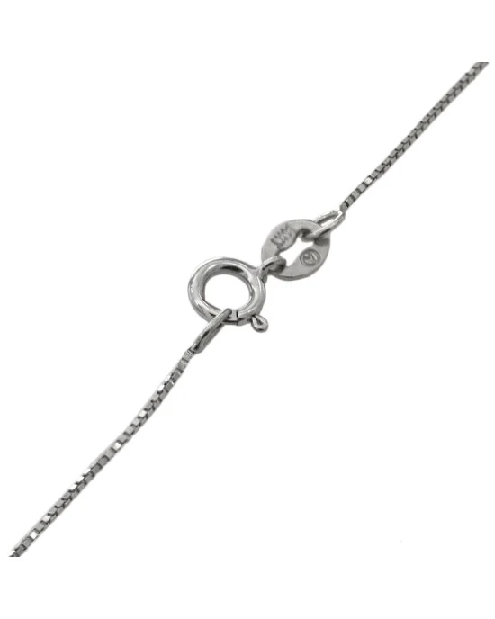 Marquise and Round Diamond Drop on Box Chain Necklace - Image 2