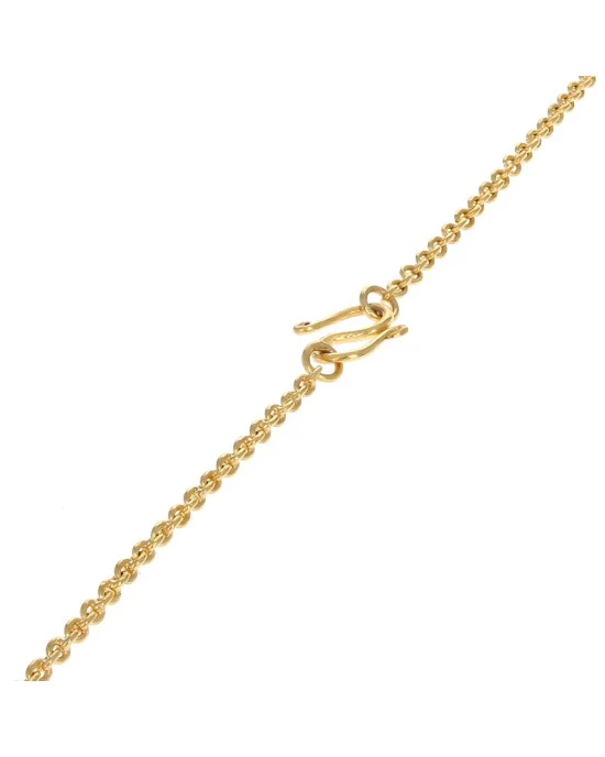Marquise Shaped Garnet Drop Station Necklace - Image 2
