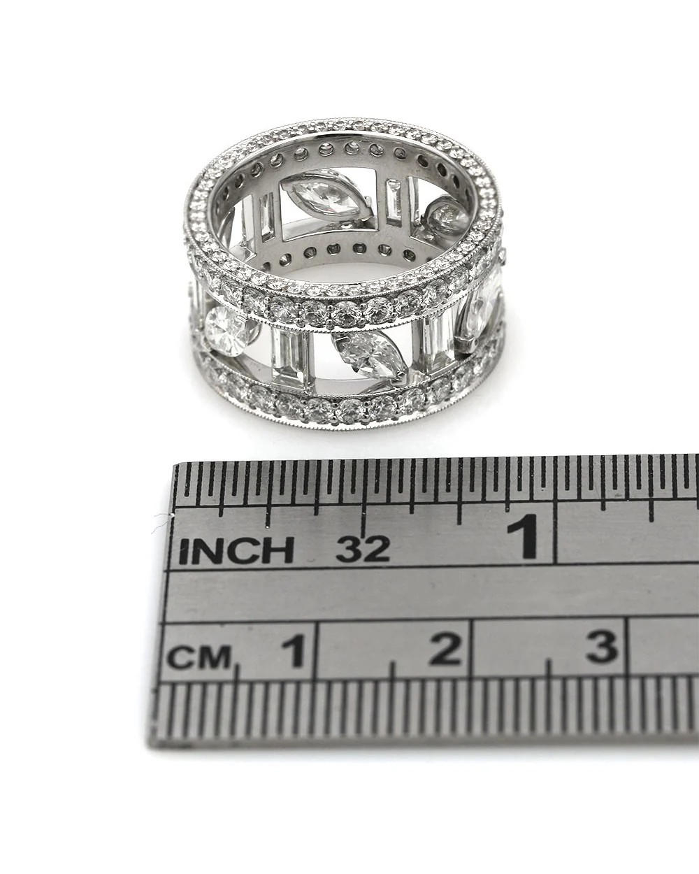 Multi Shaped Diamond Eternity Band in 18KW - Image 3