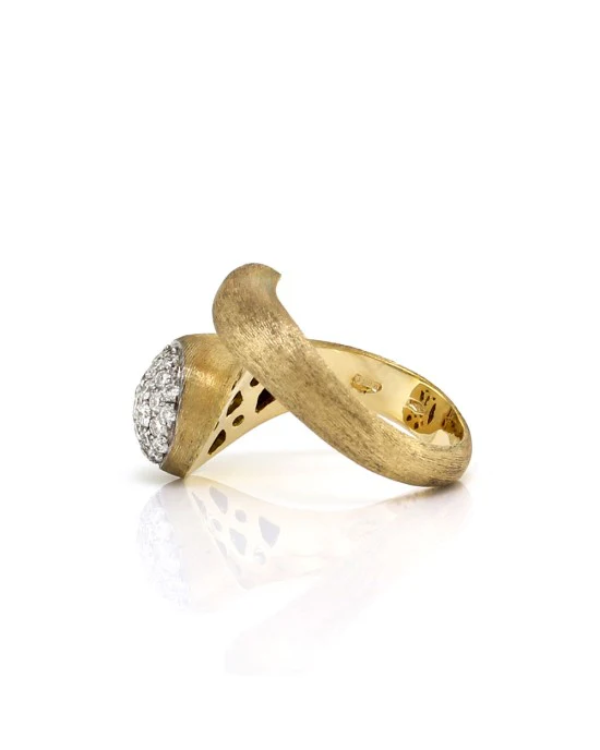 Nanis Cachemire Pave Diamond Bypass Ring in Gold - Image 3
