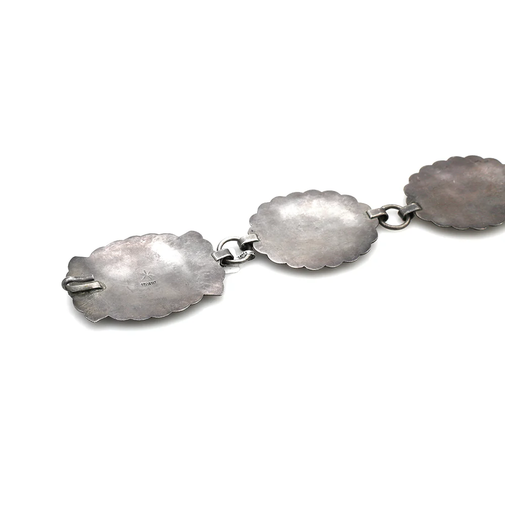 Navajo Robert Gene Sterling Silver Storyteller Concho Belt - Image 2