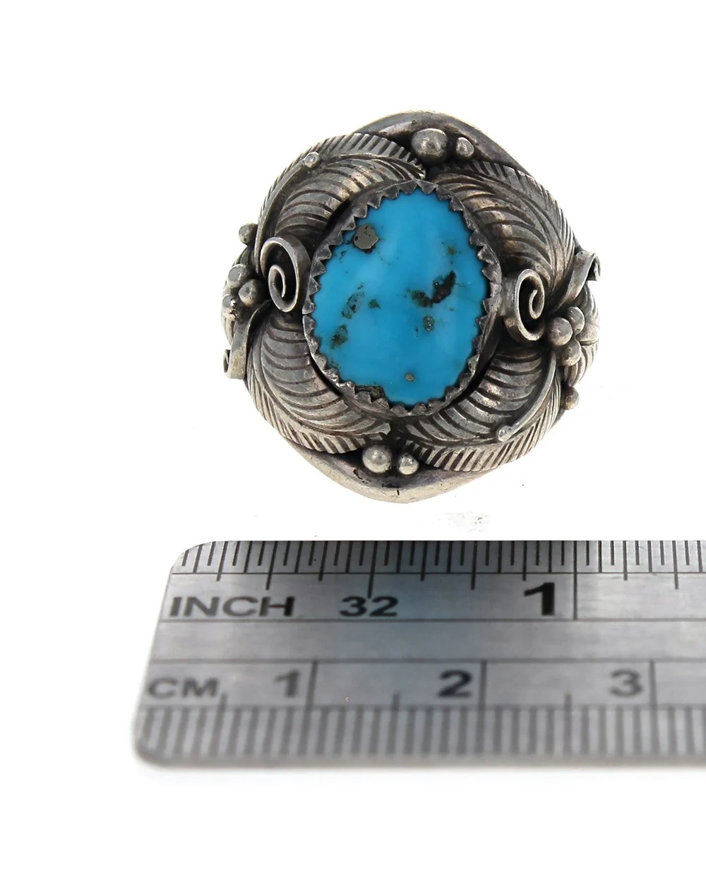 Navajo Sterling Silver & Turquoise Ring - Image 3