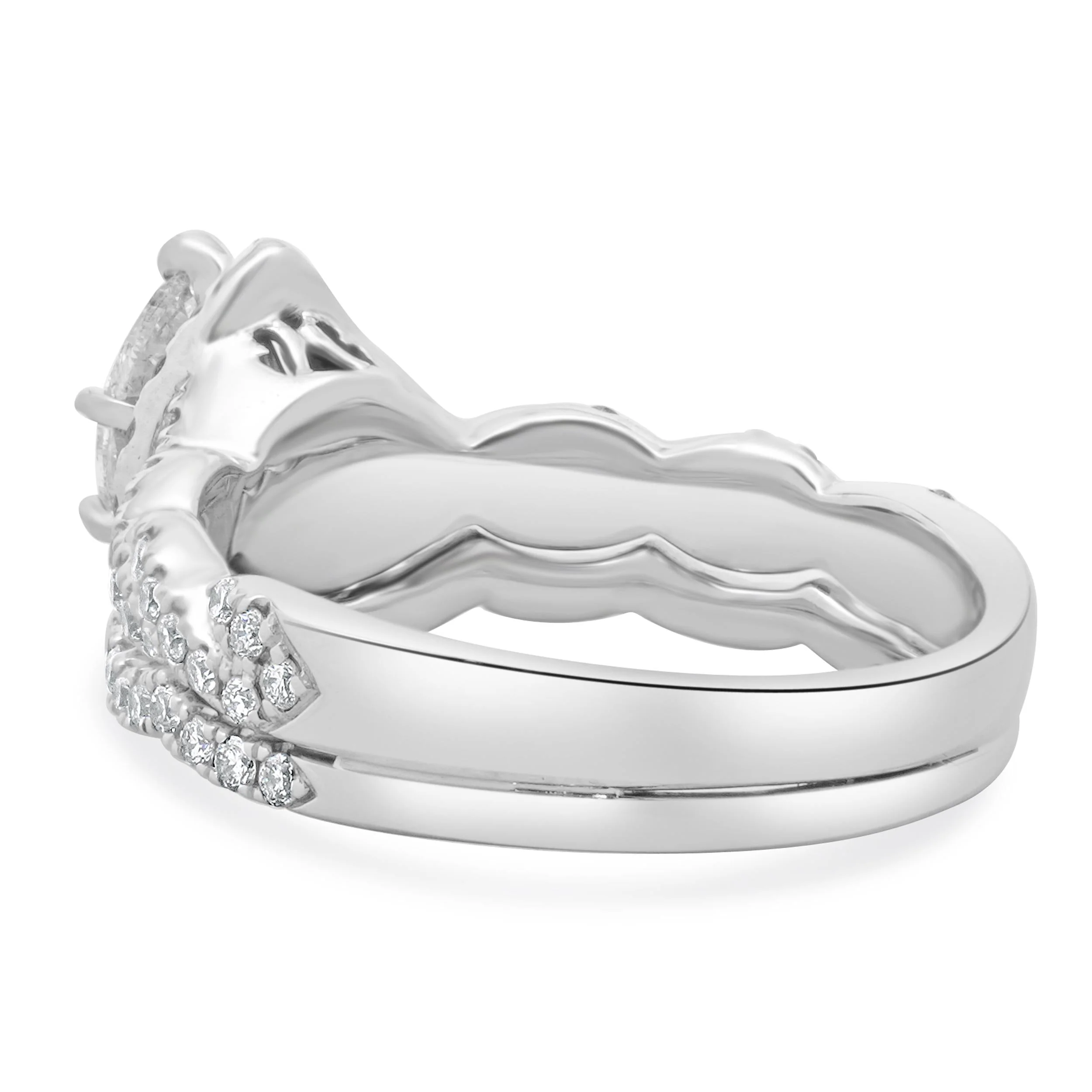 Neil Lane 14 Karat White Gold Pear Cut Diamond Engagement Ring - Image 3