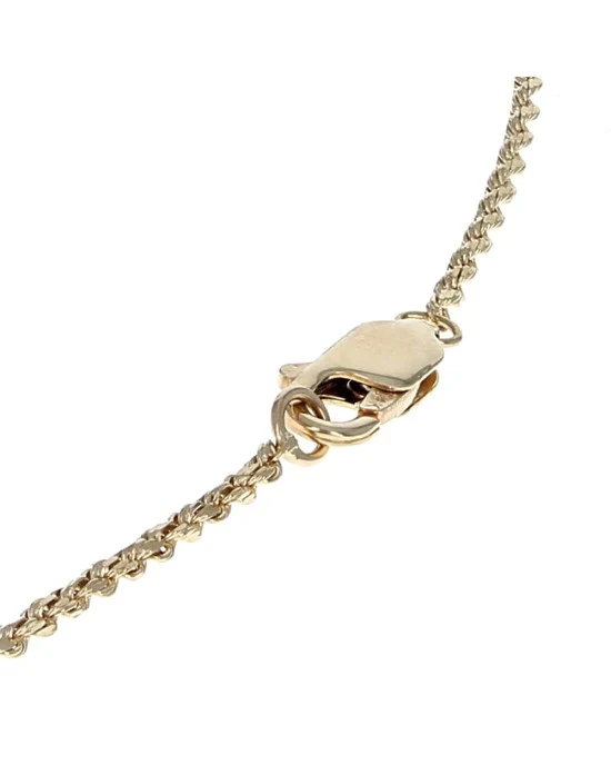 Opal Open Scroll Drop Necklace in Yellow Gold - Image 2