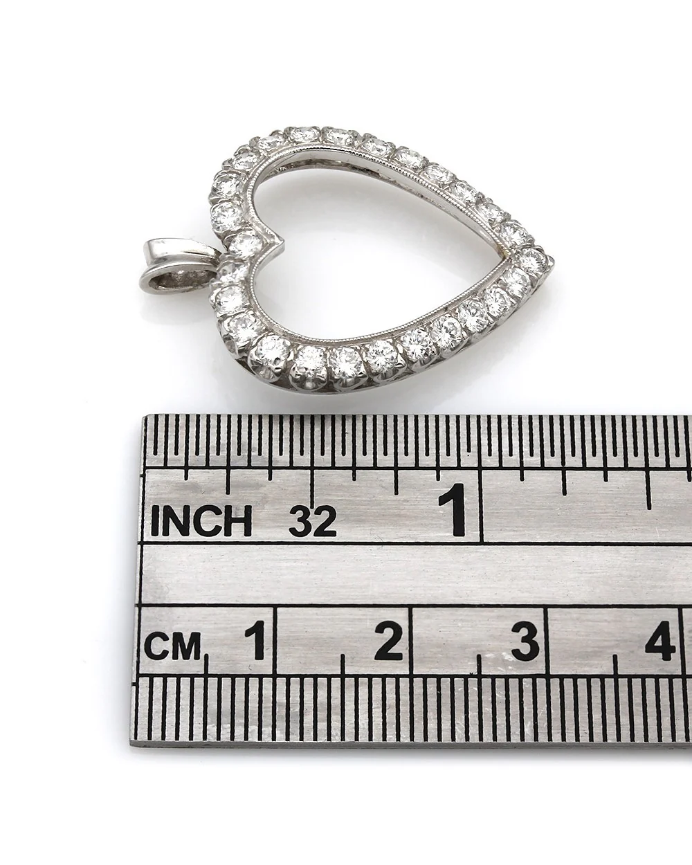 Open Heart Diamond Pendant - Image 2