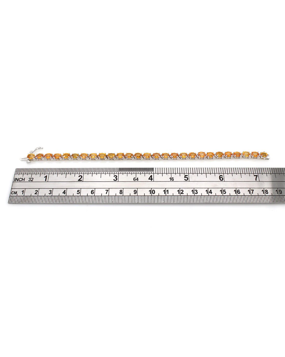 Orange Sapphire Inline Bracelet - Image 3