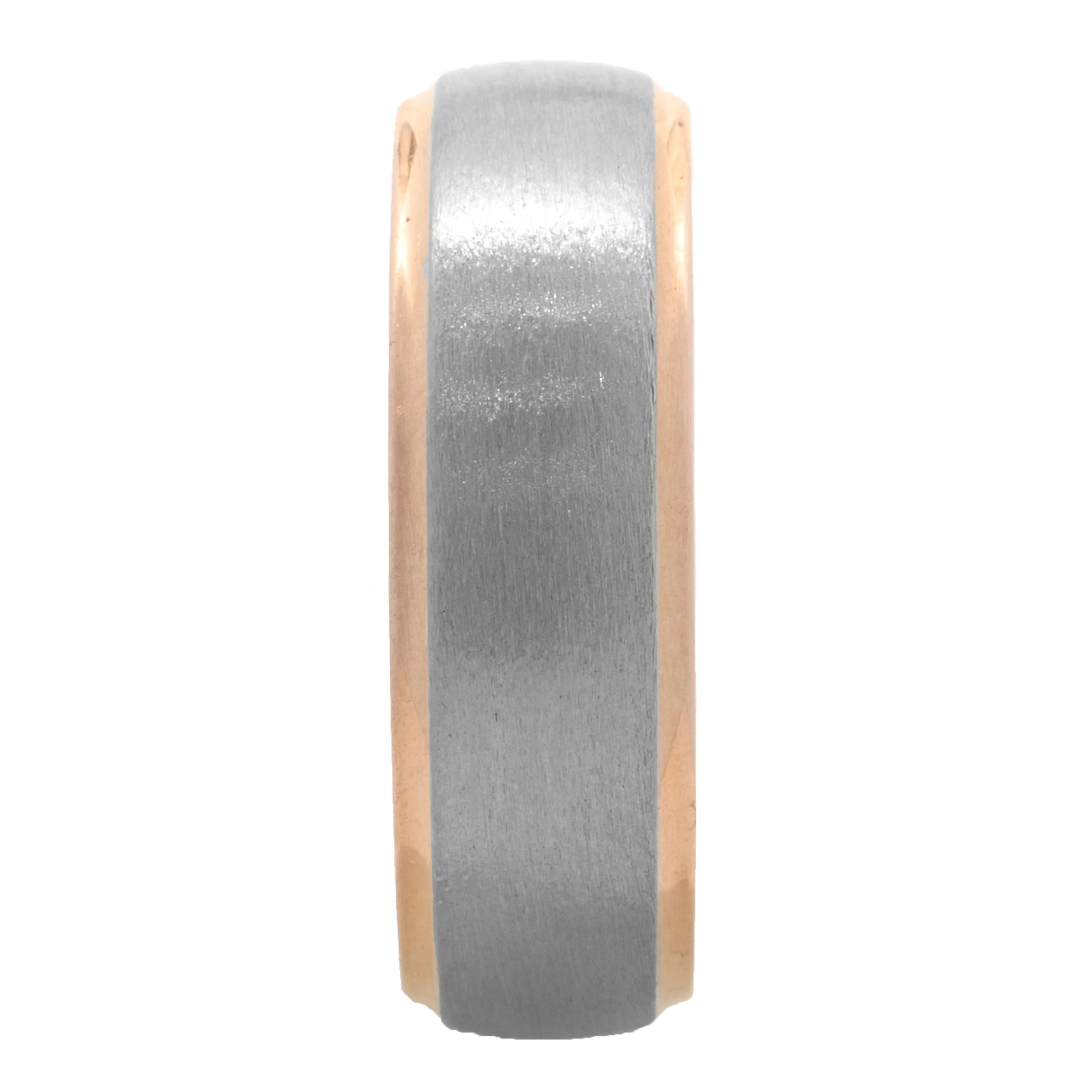 Palladium and 18 Karat White and Rose Gold 6MM Band - Image 4