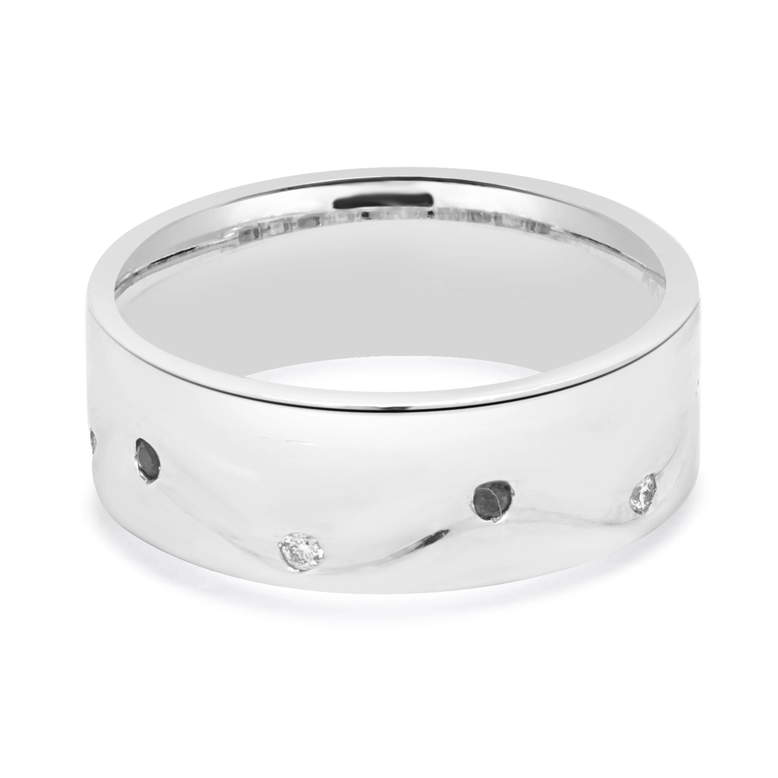 Palladium Ruby and Diamond Wedding Band - Image 2